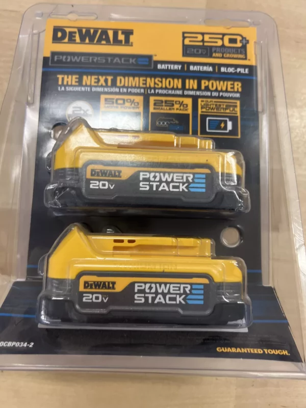 DCBP034-2 DEWALT POWERSTACK™ 20V MAX* Compact Battery (2 PK)