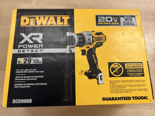 DCD998B 20V MAX* XR® Brushless Cordless 1/2 in. Hammer Drill/Driver with POWER DETECT™ Tool Technology (Tool Only)