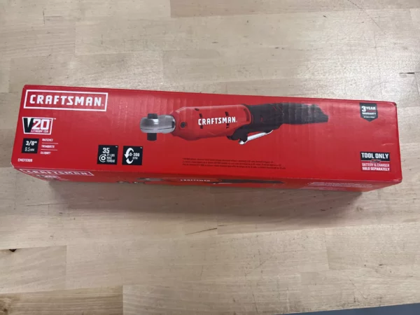 CRAFTSMAN V20 Cordless Ratchet Wrench, 3/8 inch Drive, 300 RPM, up to 35 ft-lbs of Torque, Bare Tool Only (CMCF930B)